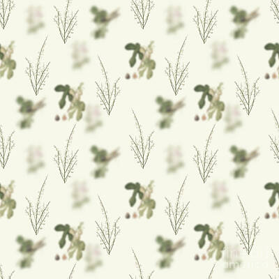 Outerspace Patenets Royalty Free Images - Vintage White Broom Boho Botanical Pattern on Soft Warm White n.1020 Royalty-Free Image by Holy Rock Design
