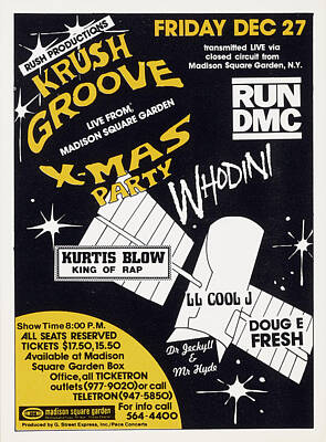 Musician Mixed Media - Vintage Xmas Party Music Poster by David Hinds