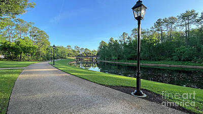 Go For Gold Rights Managed Images - Walkway Along the Sassagoula River 7033 Royalty-Free Image by Jack Schultz