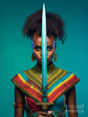 Royalty-Free and Rights-Managed Images - Warrior  from  Hamar  Ethiopia    Surreal  Cinematic  by Asar Studios by Celestial Images