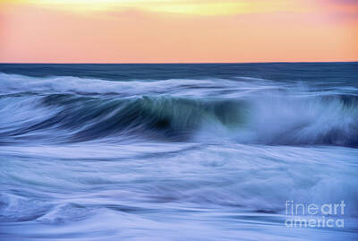 Royalty-Free and Rights-Managed Images - Washington Coast Sunset Waves Motion by Mike Reid
