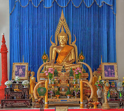 Staff Picks Cortney Herron - Wat Maruk Khanakhon Phra Ubosot Buddha Images DTHNP0033 by Gerry Gantt