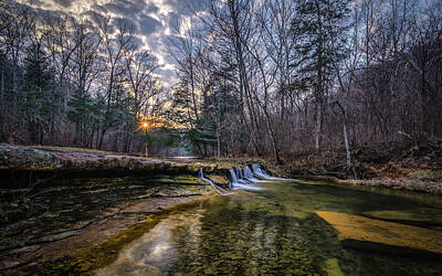 School Tote Bags Royalty Free Images - Water Creek Sunset Royalty-Free Image by David Dedman