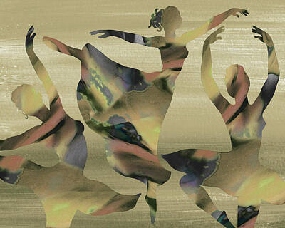 Getty Images - Watercolor Ballerina Silhouette Elegant Dance Ballet Beige Decor I by Irina Sztukowski