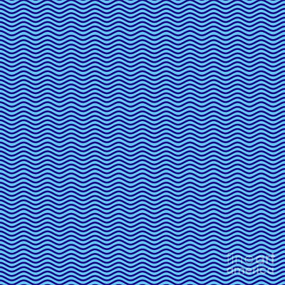 Royalty-Free and Rights-Managed Images - Wave Stripe Pattern In Summer Sky And Ultramarine Blue n.0934 by Holy Rock Design