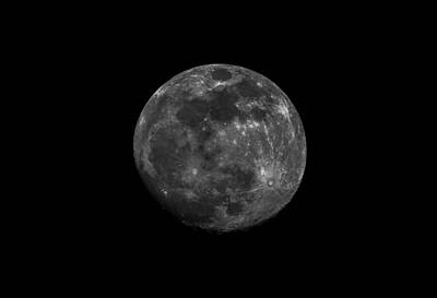 Science Fiction Royalty-Free and Rights-Managed Images - Waxing Gibbous Moon by Judy Keown