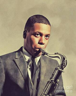 Music Painting Rights Managed Images - Wayne Shorter, Music Legend Royalty-Free Image by Esoterica Art Agency
