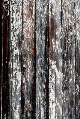 Jerry Sodorff Royalty Free Images - Weathered and Painted Wood Abstract Royalty-Free Image by Jerry Sodorff