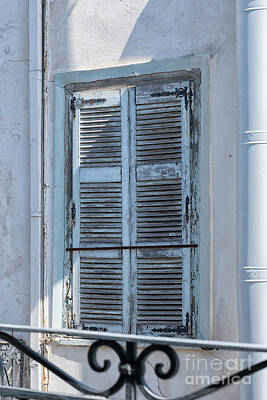 Periodic Table Of Elements - Weathered shutters in Greece by Patricia Hofmeester