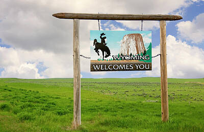 Bicycle Graphics - Welcome to Wyoming by Bob Pardue