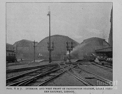 Landmarks Photos - West Front Of Paddington Station, Great Western Railway, London. by Historic Illustrations