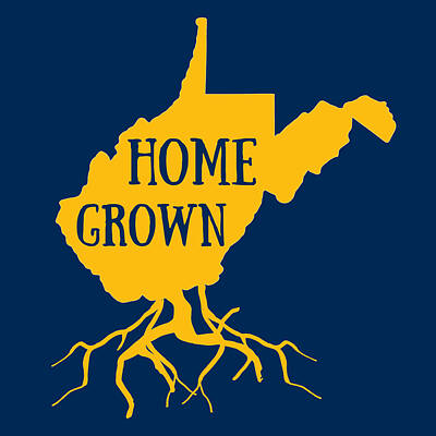 On Pointe Rights Managed Images - West Virginia Home Grown State Map Pride Royalty-Free Image by Aaron Geraud