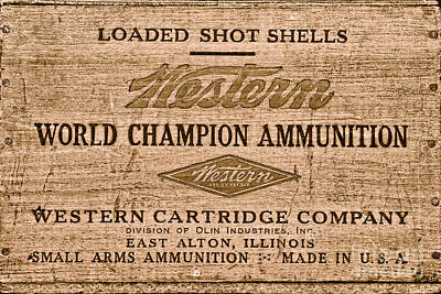 Landmarks Royalty-Free and Rights-Managed Images - Western Ammunition Box - Sepia by American West Legend