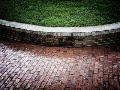 Uncle Sam Posters - Wet Brick Sitting Area With Grass by Stephen Orsillo