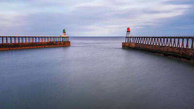 Vintage Oldsmobile Royalty Free Images - Whitby Harbour Entrance Royalty-Free Image by Tim Hill