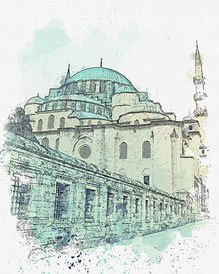 Cities Rights Managed Images - White Concrete Building_0001, Life in Istanbul Royalty-Free Image by Celestial Images