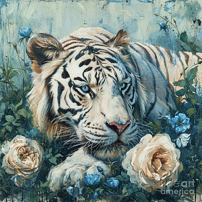 Royalty-Free and Rights-Managed Images - White Tiger by Tina LeCour
