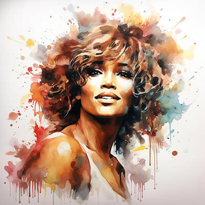 Musician Photo Royalty Free Images - Whitney Houston Royalty-Free Image by Athena Mckinzie