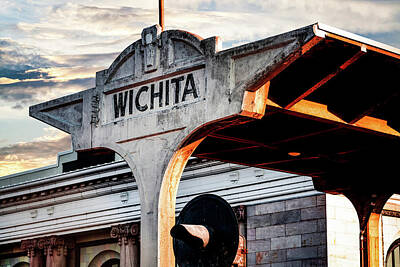 Recently Sold - Transportation Royalty Free Images - Wichita Kansas Union Station Architecture At Sunset Royalty-Free Image by Gregory Ballos