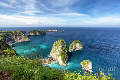 Delicate Orchids Rights Managed Images - Wide Angle Nusa Penida Landscape Royalty-Free Image by Danaan Andrew