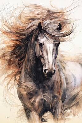 Animals Paintings - Wildfire by Tina LeCour