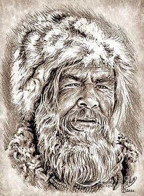 Mountain Drawings - Will Geer Mountain Man by Andrew Read