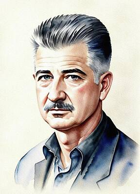 Celebrities Royalty-Free and Rights-Managed Images - William Faulkner, Literary Legend by Sarah Kirk