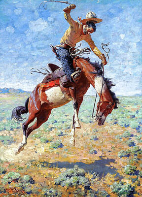 The Who - William R Leigh Bucking Bronco with Cowboy 1913 by Artistic Rifki