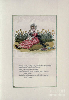 Christmas Typography - Wilt Thou Be Mine N1 by Historic illustrations
