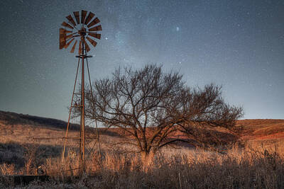 Royalty-Free and Rights-Managed Images - Windmill in the Moonlight by Darren White