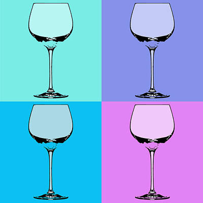 Wine Digital Art Royalty Free Images - Wine by the glass  Royalty-Free Image by Steve Lappe
