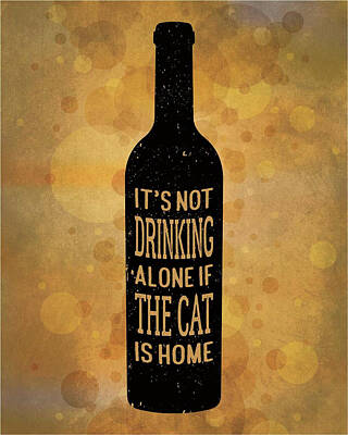 Wine Digital Art Royalty Free Images - Wine Quote v28 Royalty-Free Image by Robert Banach