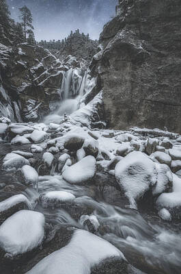 Royalty-Free and Rights-Managed Images - Winter At Boulder Falls by Darren White
