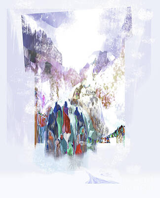 Mixed Media Royalty Free Images - Winter Hope a Transition Royalty-Free Image by Zsanan Studio