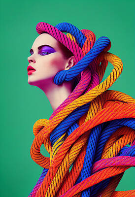 Royalty-Free and Rights-Managed Images - woman  in  brightly  colored  rope  fashion  by  Bertjan  Pot  64556337c645563e93  5f645563f  6459ac by Celestial Images