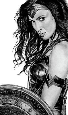 Comics Drawings - Wonder Woman by Paul Stowe