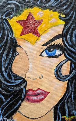 Comics Paintings - Wonder Woman by Vesna Moore