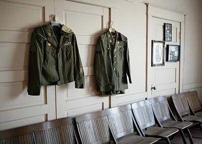 Laundry Room Signs - World War II Uniforms by Marilyn Hunt