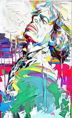 Rock And Roll Digital Art - Mick Jagger by Galeria Trompiz