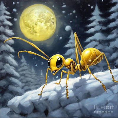 Fantasy Drawings Rights Managed Images - Yellow Ant Royalty-Free Image by Adrien Efren