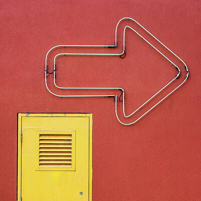 Royalty-Free and Rights-Managed Images - Yellow Door, Big Arrow by Dave Bowman