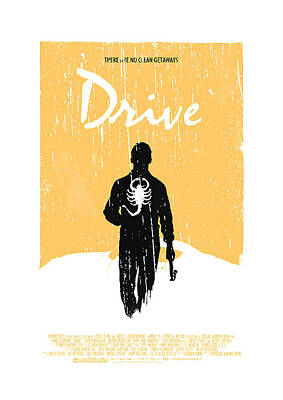 Minimalist Movie Posters 2 Rights Managed Images - Yellow Drive Royalty-Free Image by Live Gergio