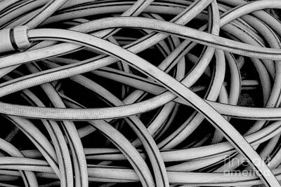 Architecture David Bowman - Yellow pile of a tangled long hose or cable wire background text by Dragos Nicolae Dragomirescu