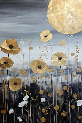 Royalty-Free and Rights-Managed Images - Yellow Poppy Art by Lourry Legarde
