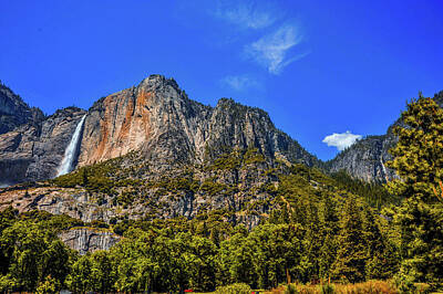 Legendary And Mythic Creatures Rights Managed Images - Yosemite Falls and a Blue Sky Royalty-Free Image by James C Richardson