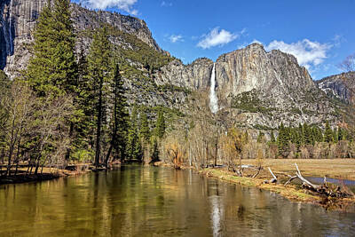 Modern Man Air Travel - Yosemite Falls Reflection by Francis Sullivan