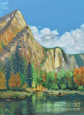 Garden Tools - Yosemite Mountains-3 Brothers by Monika Shepherdson