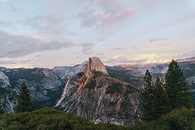 Vintage Diner - Yosemite National Park, Half Dome under blue and white sky - Half Dome, California, USA by Julien