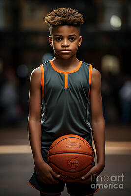 Athletes Royalty-Free and Rights-Managed Images - Young Athlete Stunning photography artwork by Asar Studios by Celestial Images