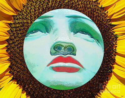Sunflowers Mixed Media - Youre as pretty as a sunflower by David Lee Thompson